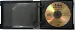 cd storage album with gold disc