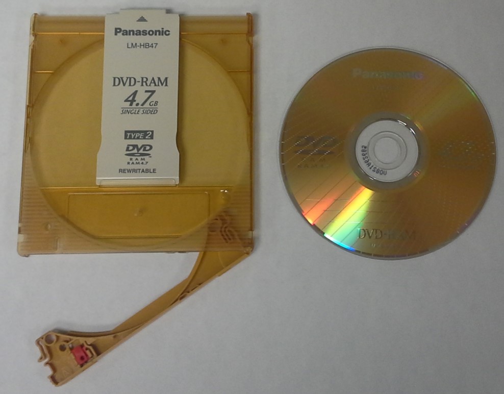 DVD RAM Disks or Random Access Memory Erasable DVDs
