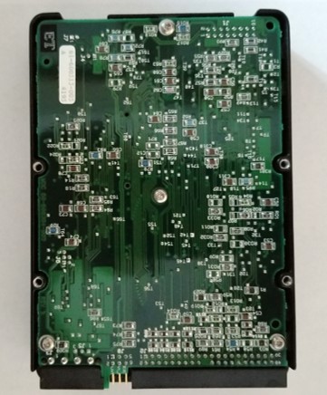A circuit board or logic board of an internal hard disk drive. Failure of this component of the hard drive is uncommon.