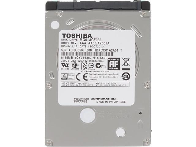 A picture of a Toshiba internal hard disk drive.