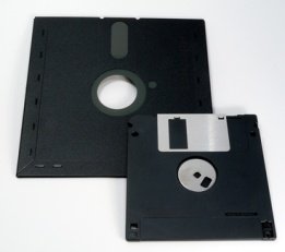 Floppy disks for digital scrapbook storage, such as the 5.25-inch and 3.5-inch formats, have very low capacity.