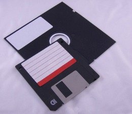 3.5-inch and 5.25-inch floppy diskettes for data storage. Because of the short longevity of these floppy disks, it is best to transfer the information off them and onto another move viable format.
